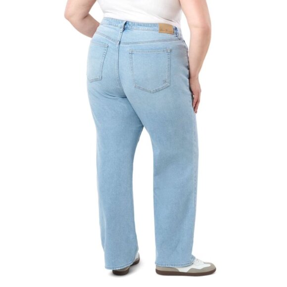 NWT Seven7 Women's High Rise Loose Straight Jean Light Wash Size 20W - Picture 3 of 4